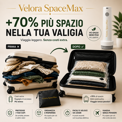 Più spazio in valigia in pochi secondi
